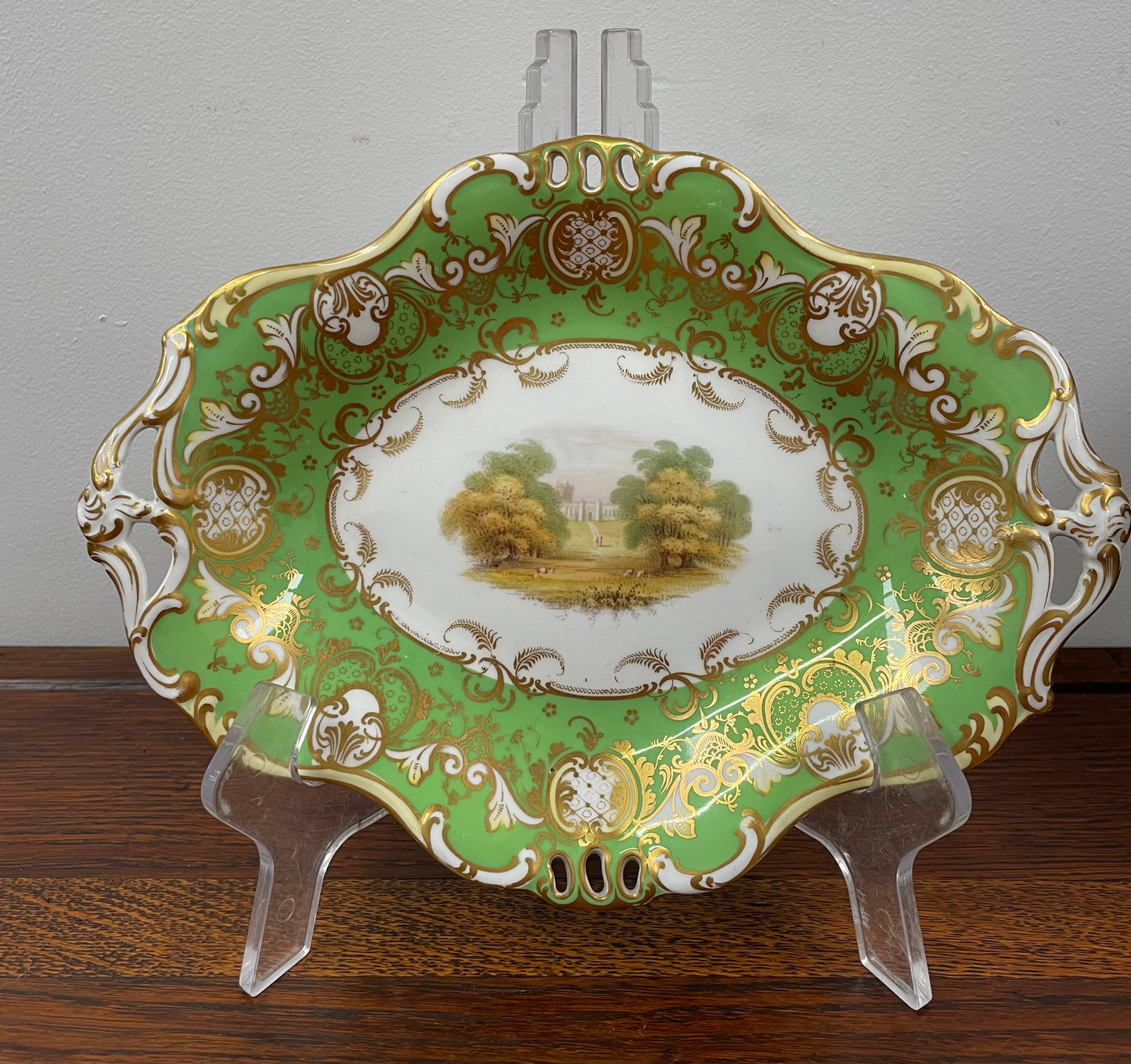 Superb Quality Hand Painted & Gilded 19th Century Davenport Dish