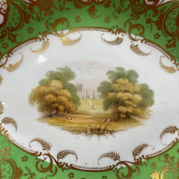 Superb Quality Hand Painted & Gilded 19th Century Davenport Dish