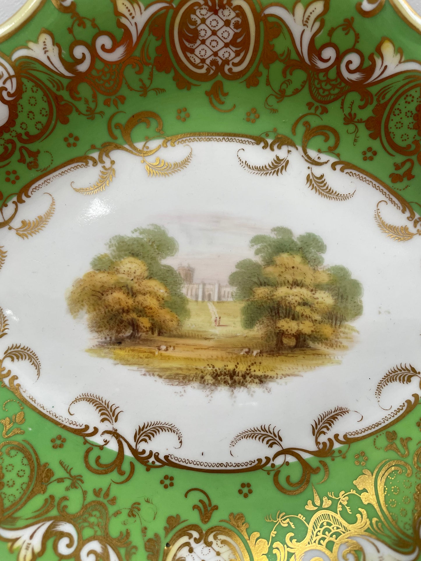 Superb Quality Hand Painted & Gilded 19th Century Davenport Dish