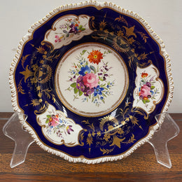 Stunning Derby Hand Painted Floral Bowl