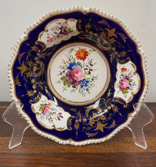 Stunning Derby Hand Painted Floral Bowl