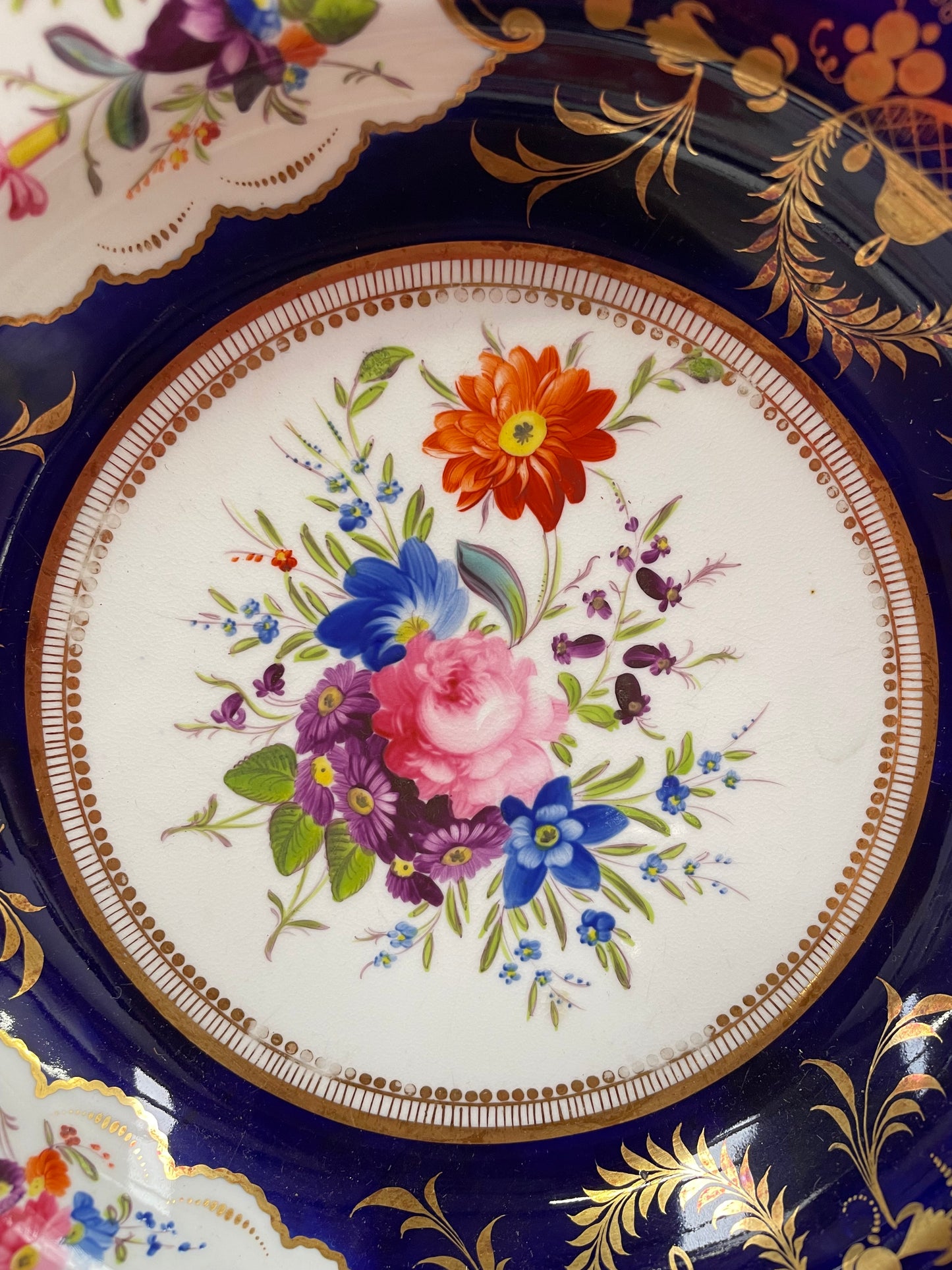 Stunning Derby Hand Painted Floral Bowl