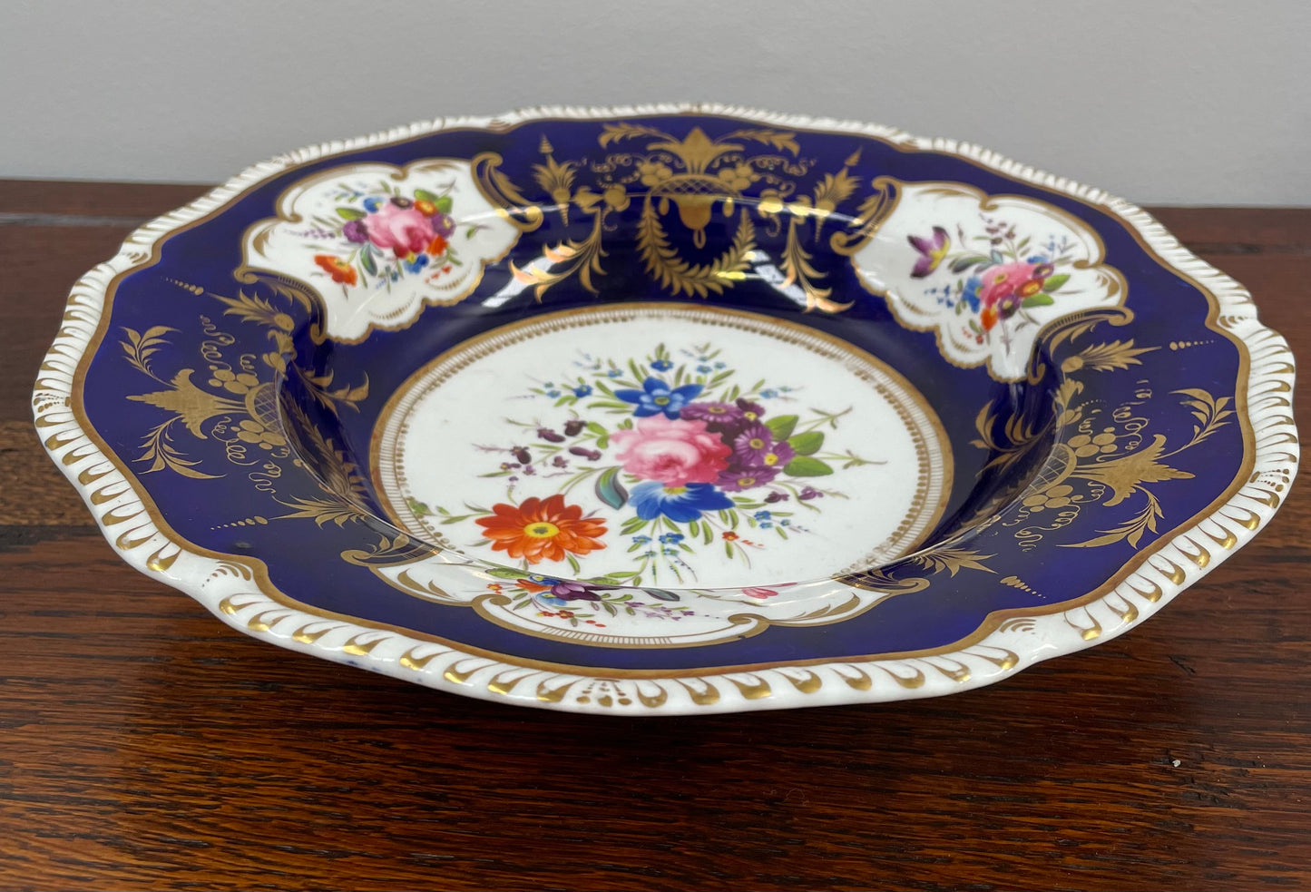 Stunning Derby Hand Painted Floral Bowl