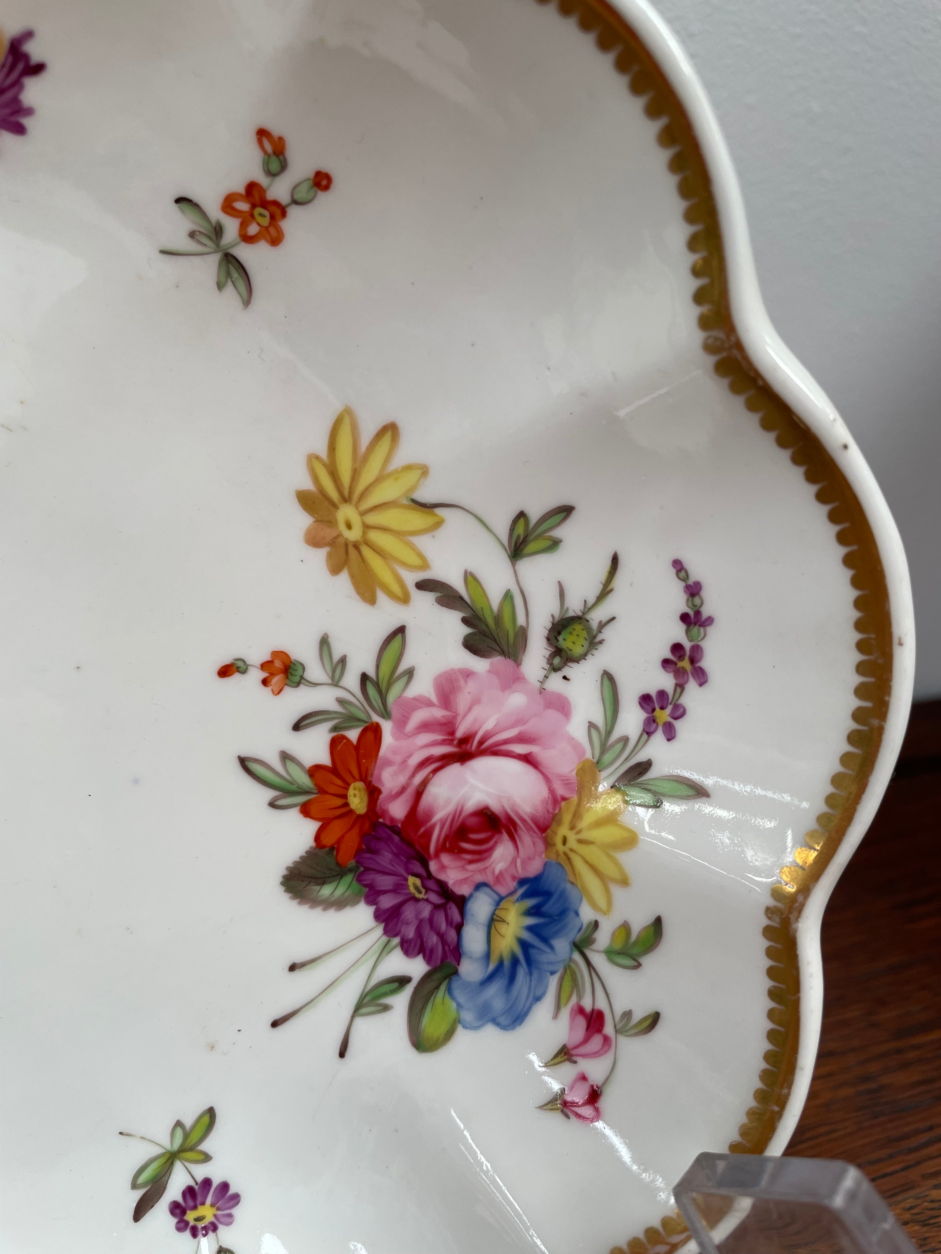 Beautiful Hand painted Floral decorated dish | Antique & Vintage | Moonee Ponds Antiques | Australia Wide Delivery