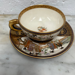 Beautiful Hand painted Satsuma cup and saucer