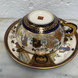 Beautiful Hand painted Satsuma cup and saucer