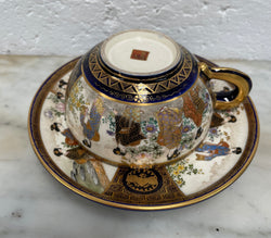 Beautiful Hand painted Satsuma cup and saucer | Antique & Vintage | Moonee Ponds Antiques | Australia Wide Delivery