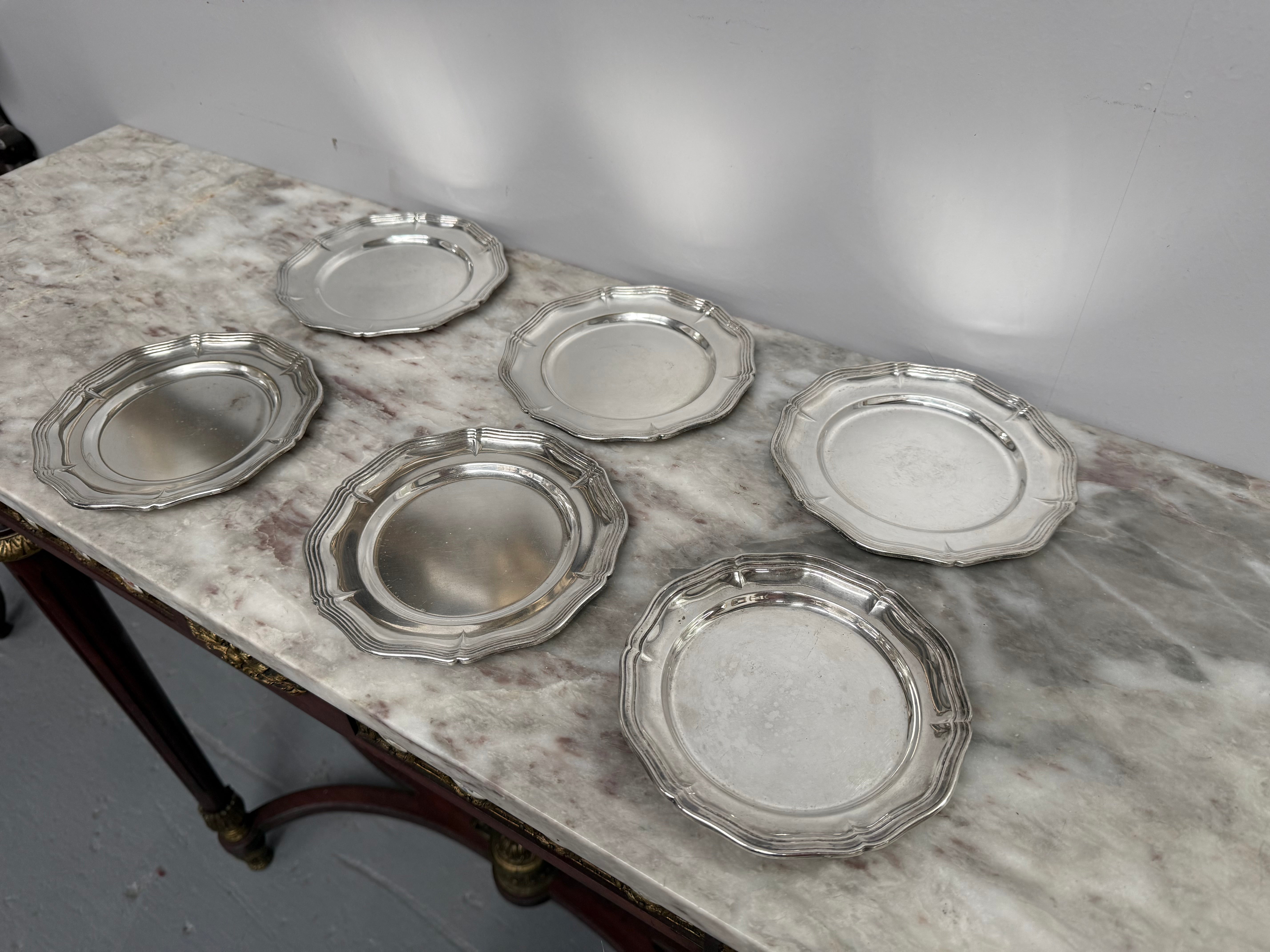 Matched Set of 6 WMF Silver Plated Dishes