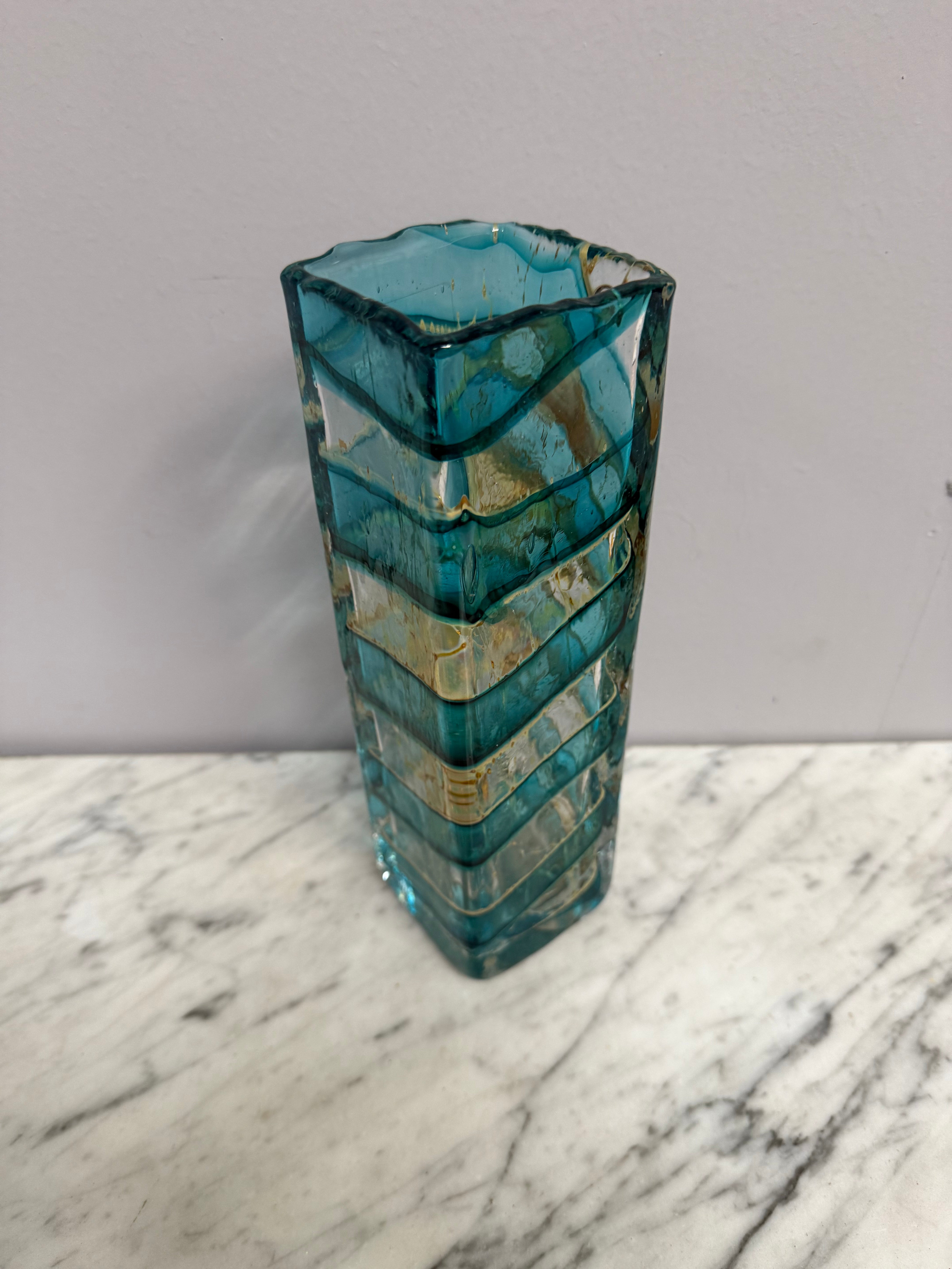 Vintage Signed Phoenician Maltese Unique Glass Vase | Antique & Vintage | Moonee Ponds Antiques | Australia Wide Delivery
