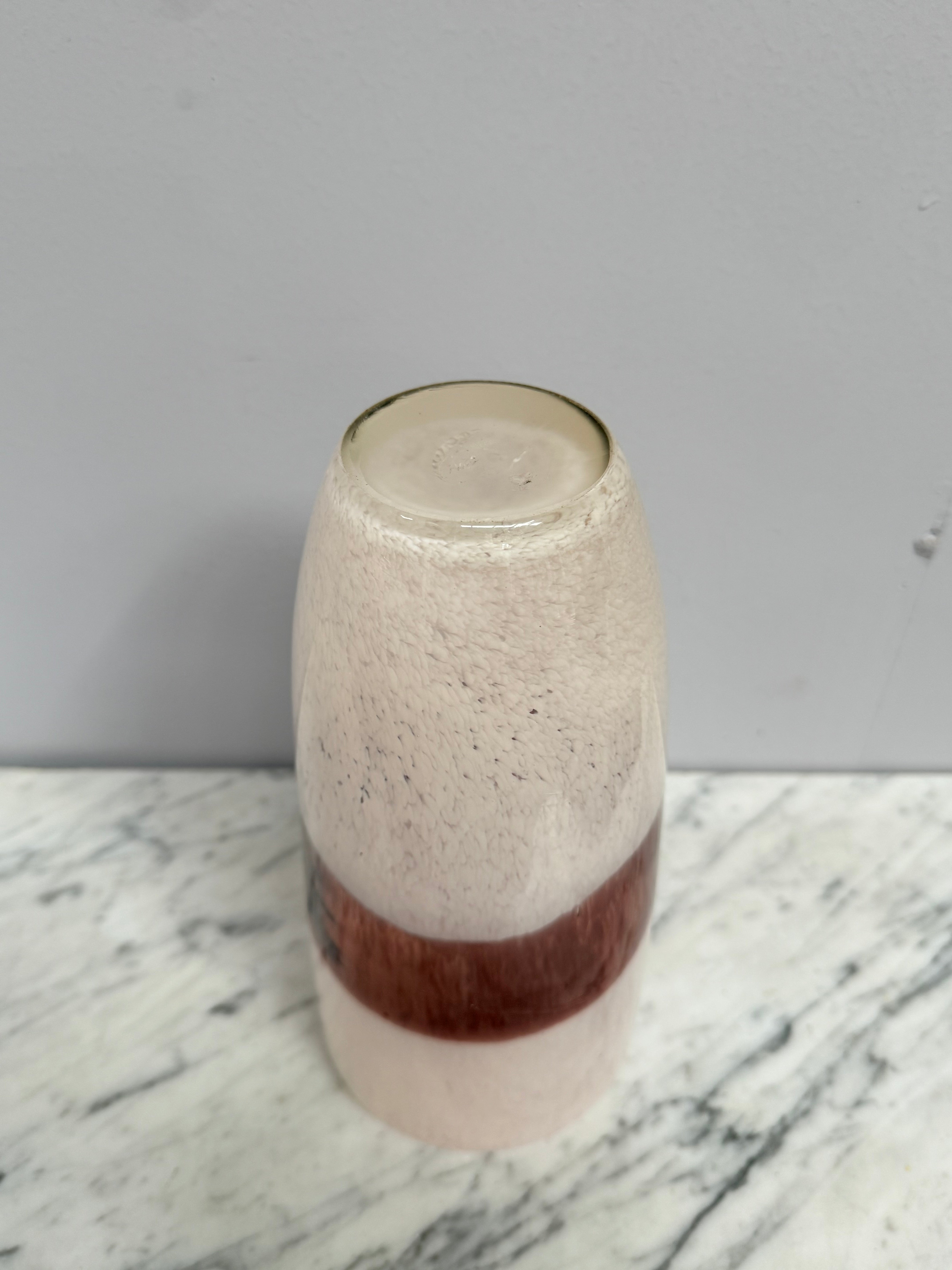 Vintage Pink / Brown Art Glass Vase | Antique & Vintage | Moonee Ponds Antiques | Australia Wide Delivery