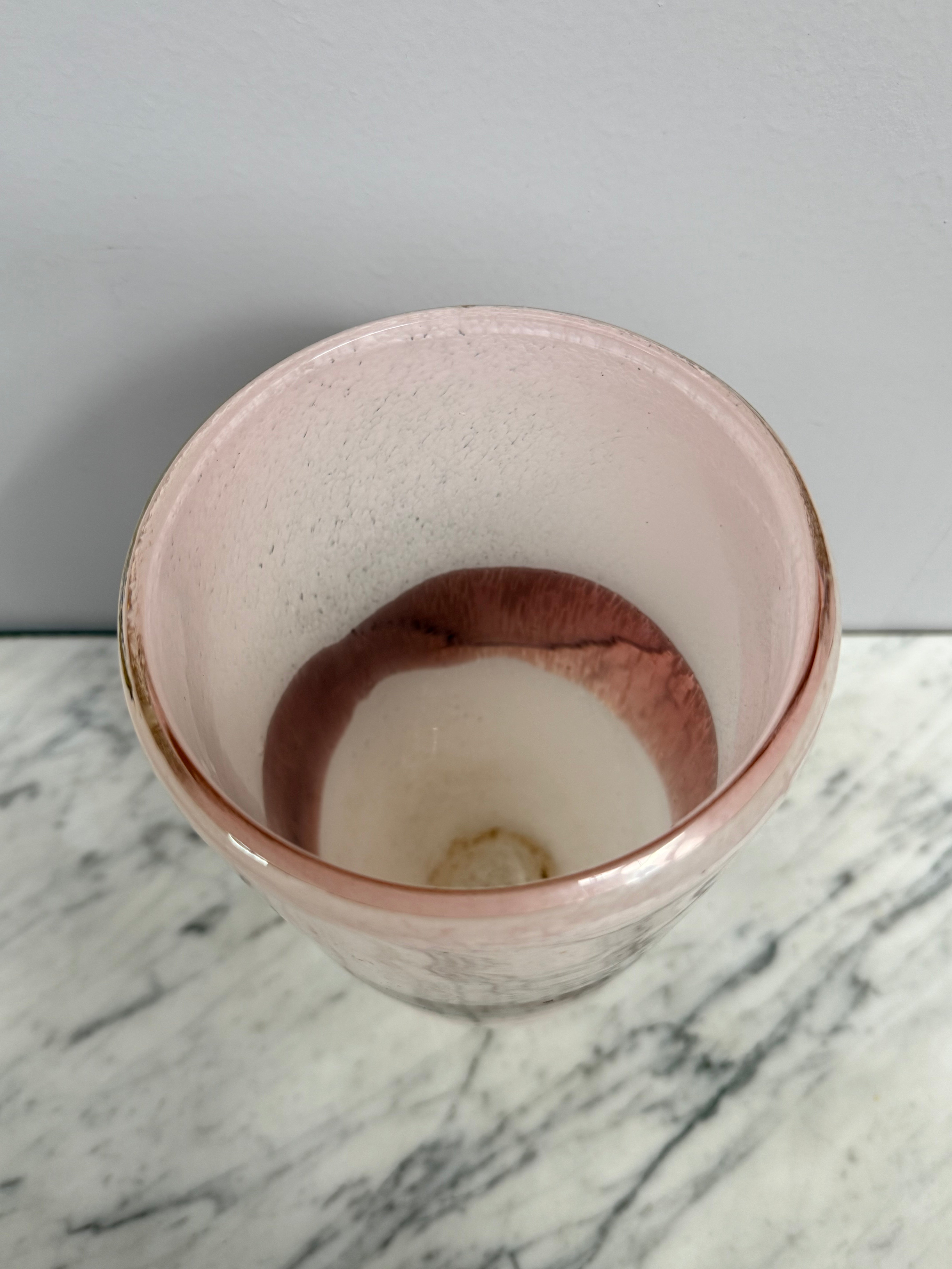 Vintage Pink / Brown Art Glass Vase | Antique & Vintage | Moonee Ponds Antiques | Australia Wide Delivery