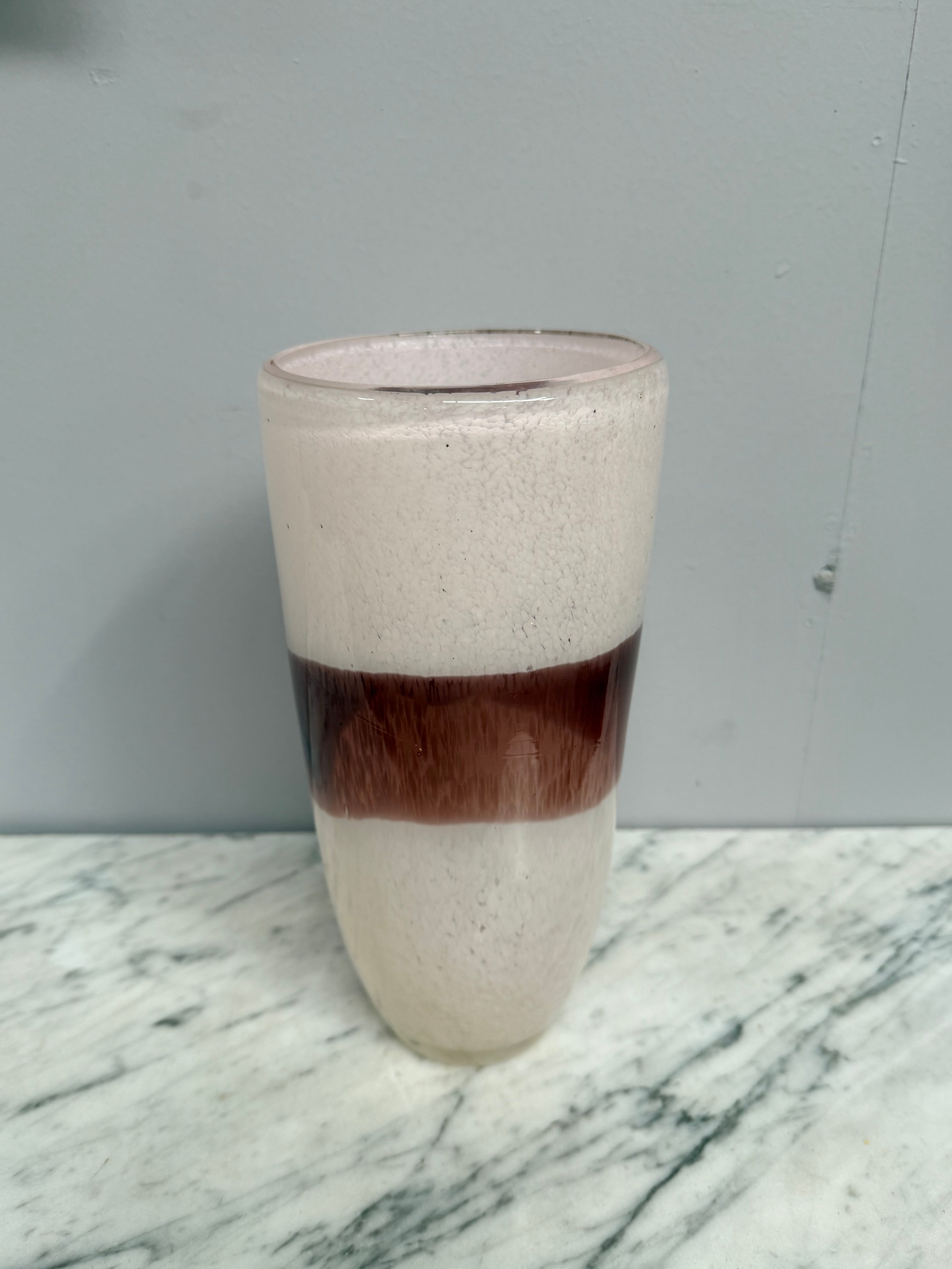 Vintage Pink / Brown Art Glass Vase | Antique & Vintage | Moonee Ponds Antiques | Australia Wide Delivery