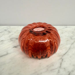 Vintage Pumpkin Shaped Art Glass Vase