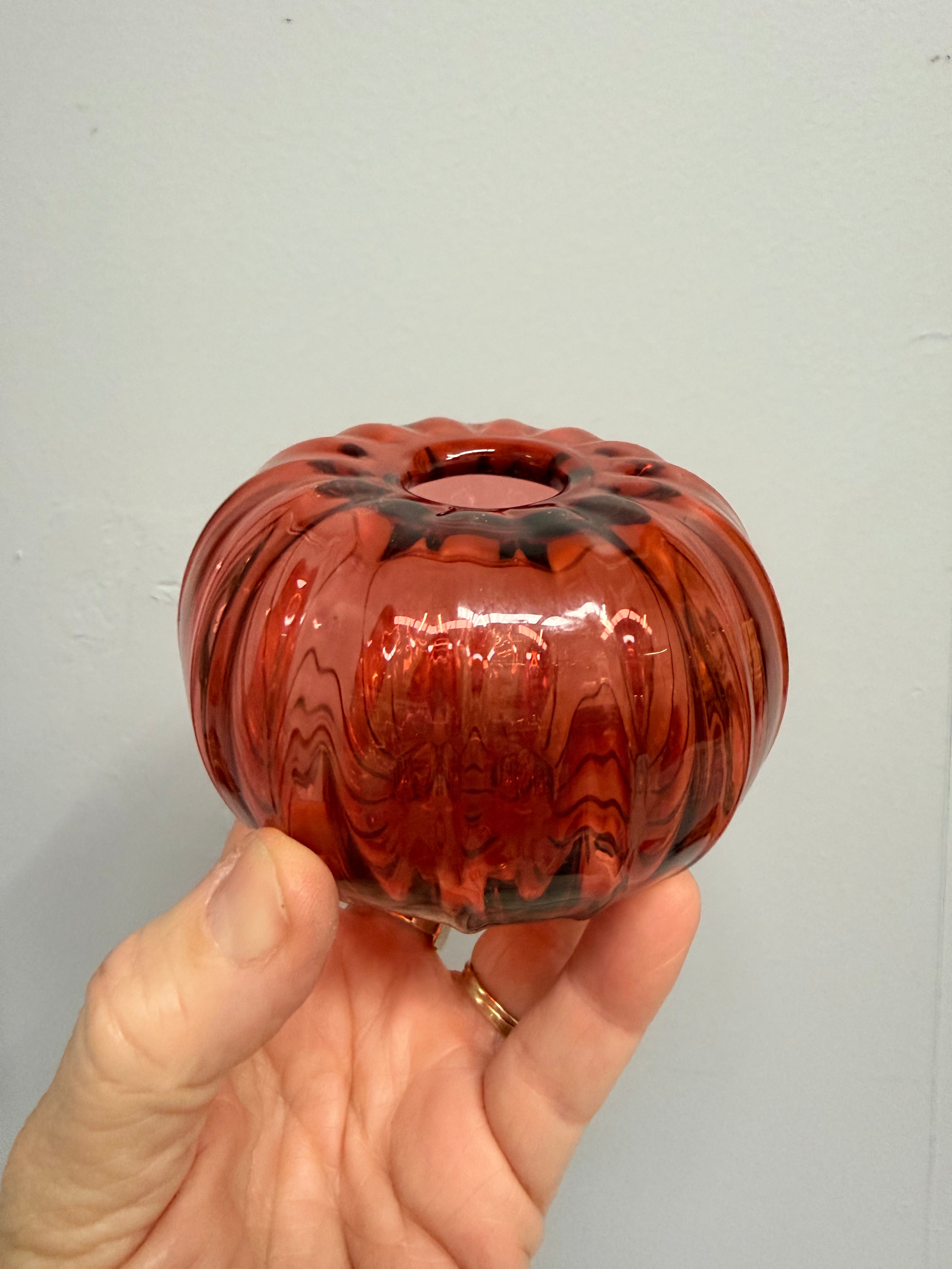 Vintage Pumpkin Shaped Art Glass Vase | Antique & Vintage | Moonee Ponds Antiques | Australia Wide Delivery