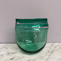 Australian Studio Glass Vase Signed