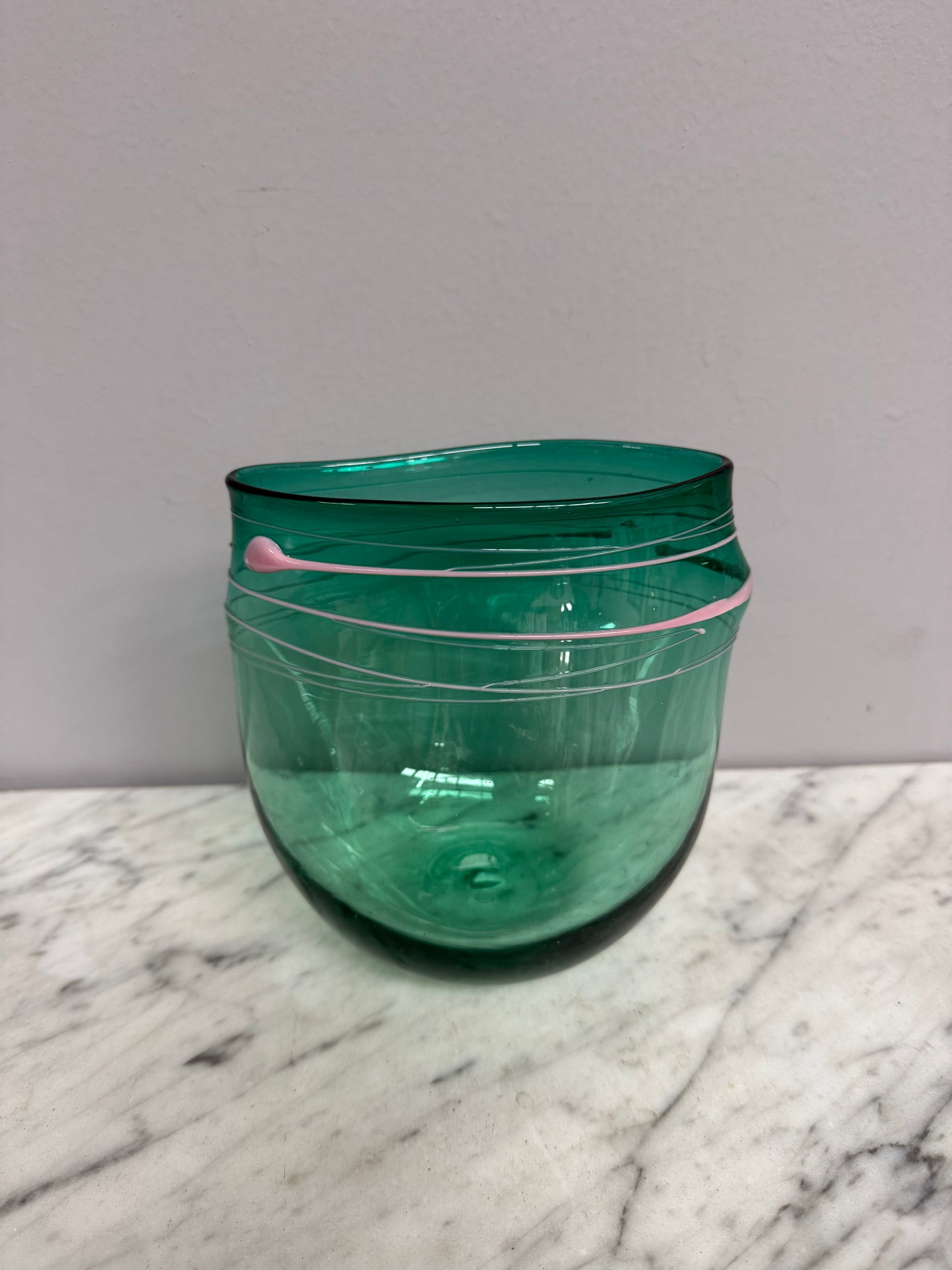 Australian Studio Glass Vase Signed