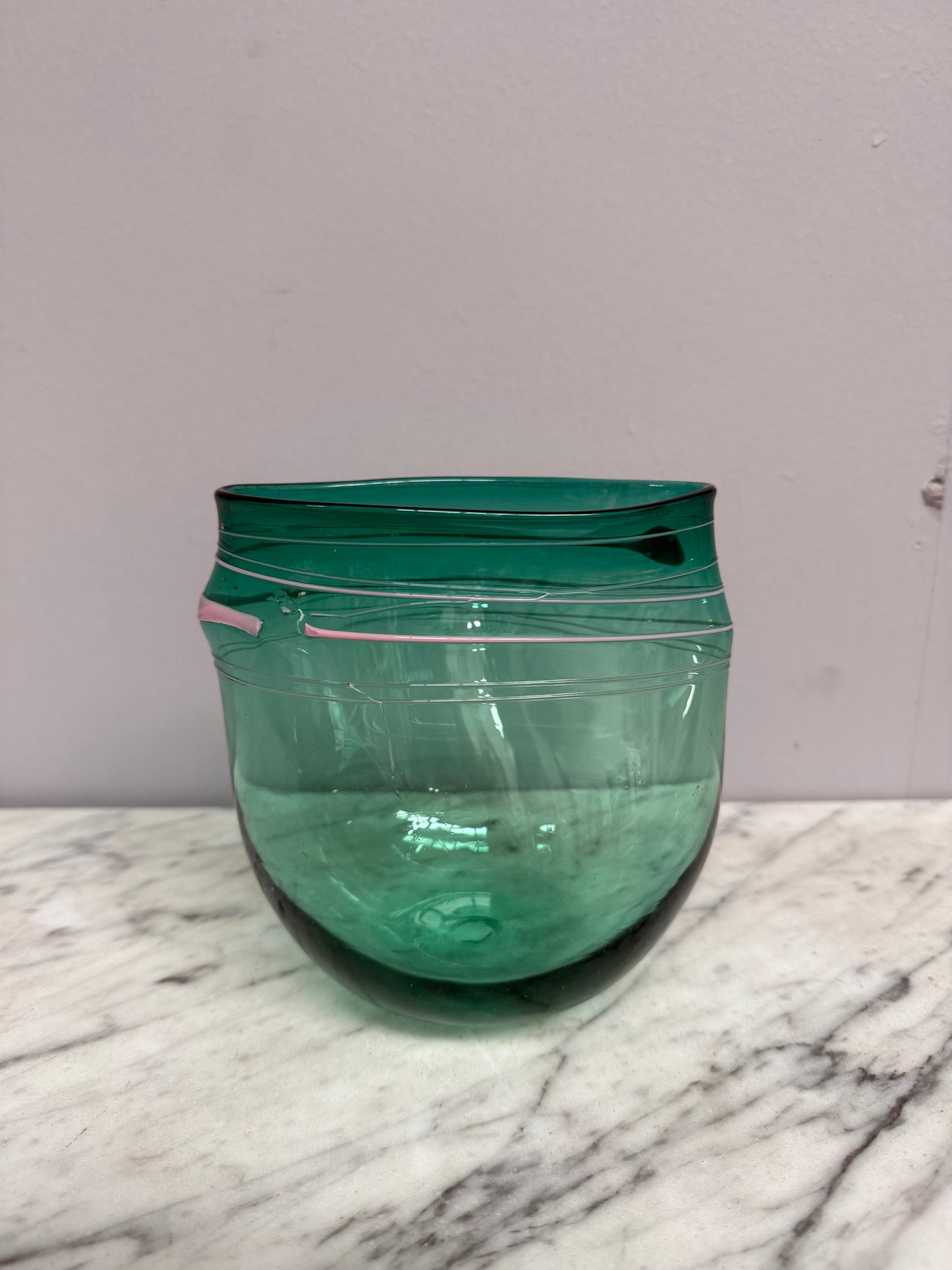 Australian Studio Glass Vase Signed
