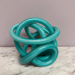 Abstract Endless Knot Glass Sculpture