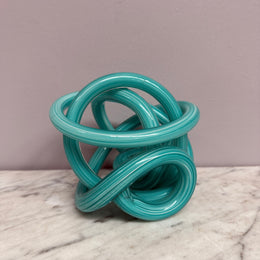 Abstract Endless Knot Glass Sculpture