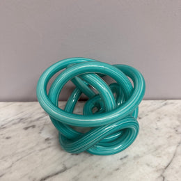 Abstract Endless Knot Glass Sculpture