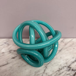 Abstract Endless Knot Glass Sculpture