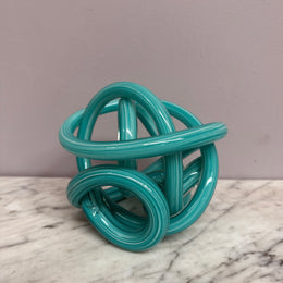 Abstract Endless Knot Glass Sculpture