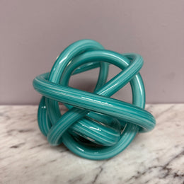 Abstract Endless Knot Glass Sculpture