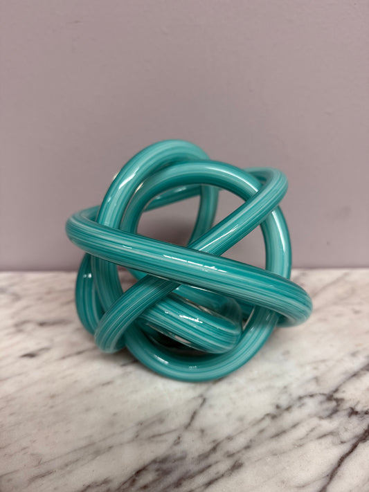 Abstract Endless Knot Glass Sculpture