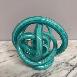 Abstract Endless Knot Glass Sculpture