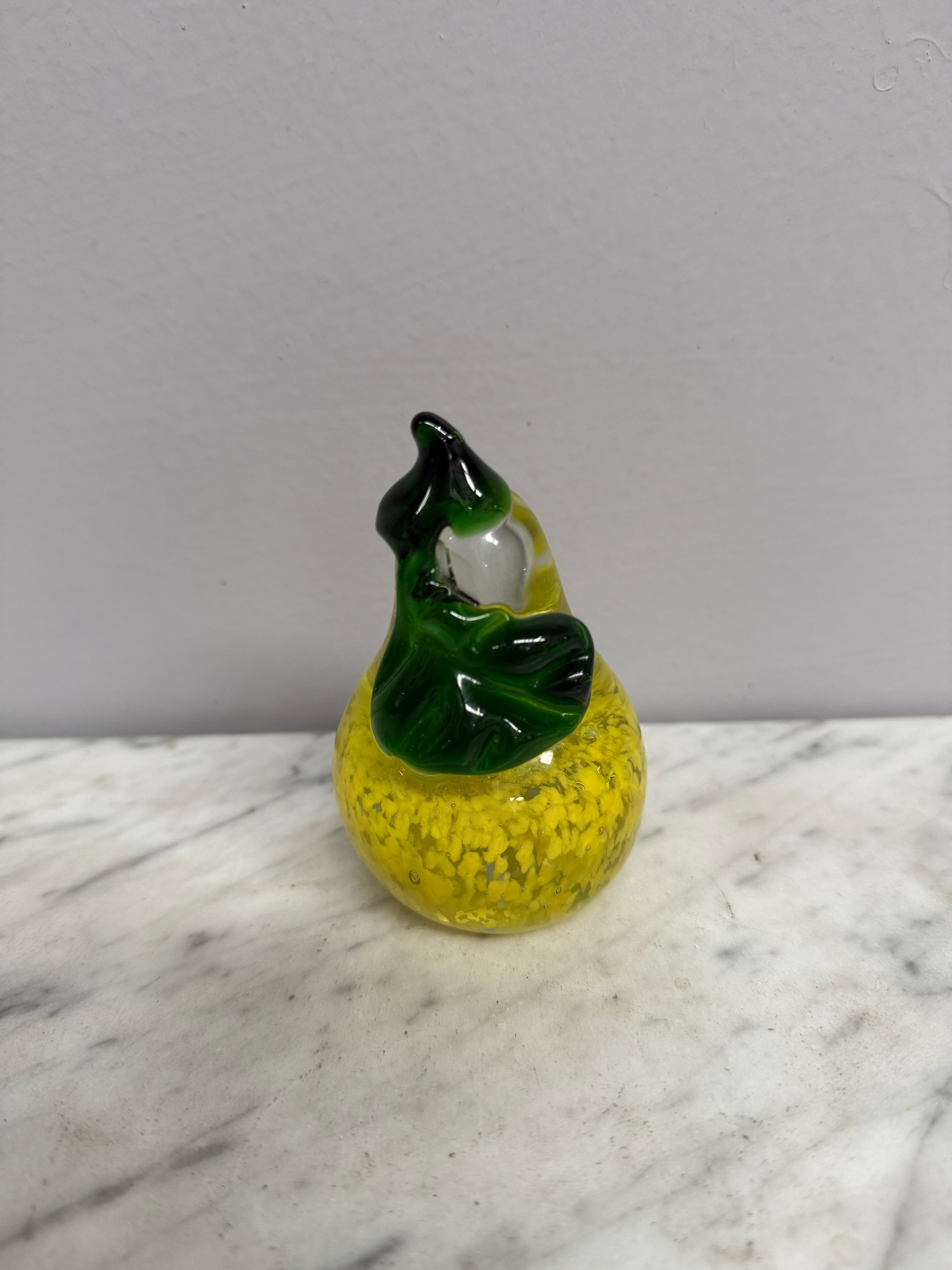 Vintage Murano Style Decorative Art Glass Pear