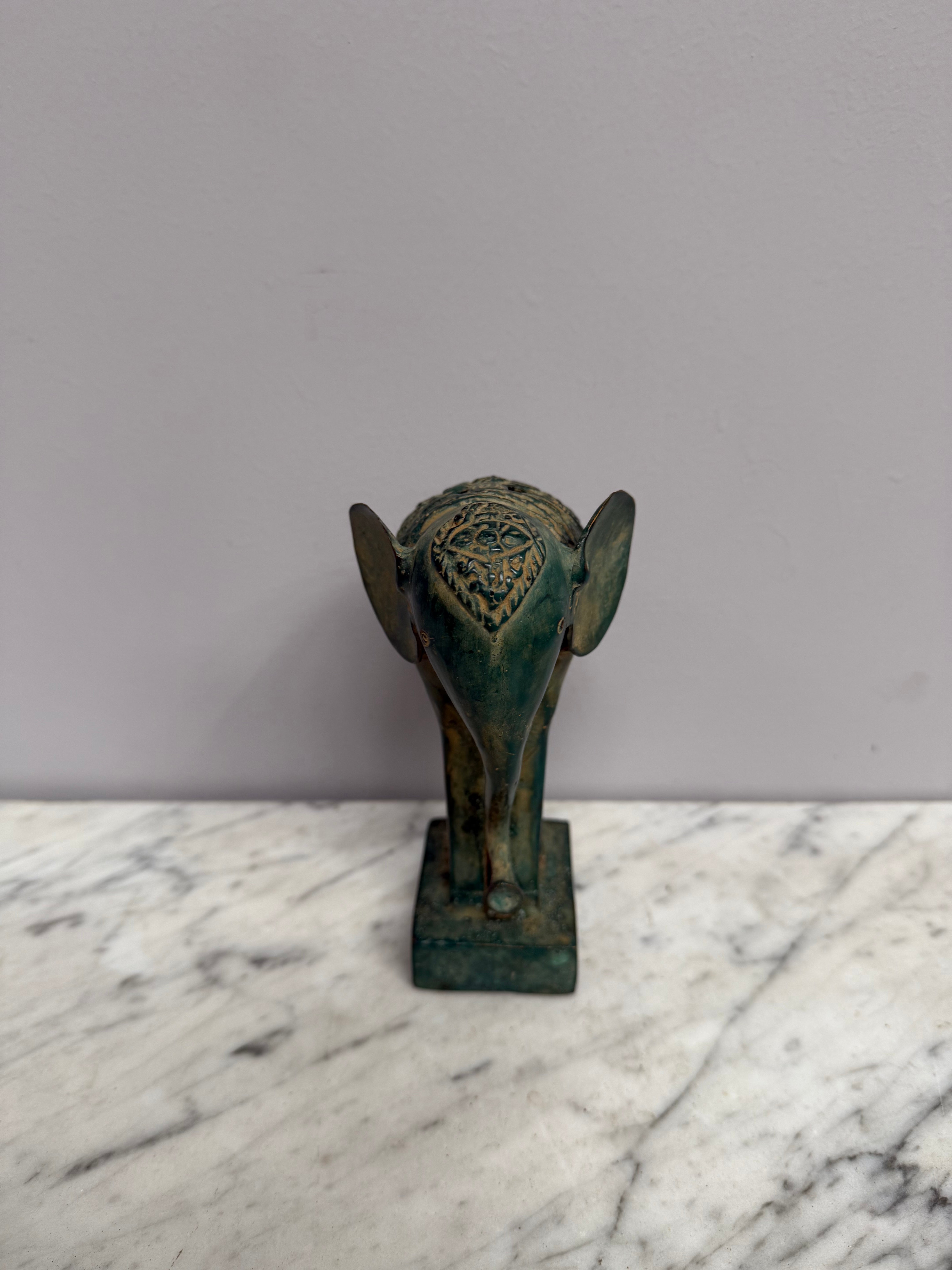 Vintage Patinated Brass Elephant Sculpture | Antique & Vintage | Moonee Ponds Antiques | Australia Wide Delivery