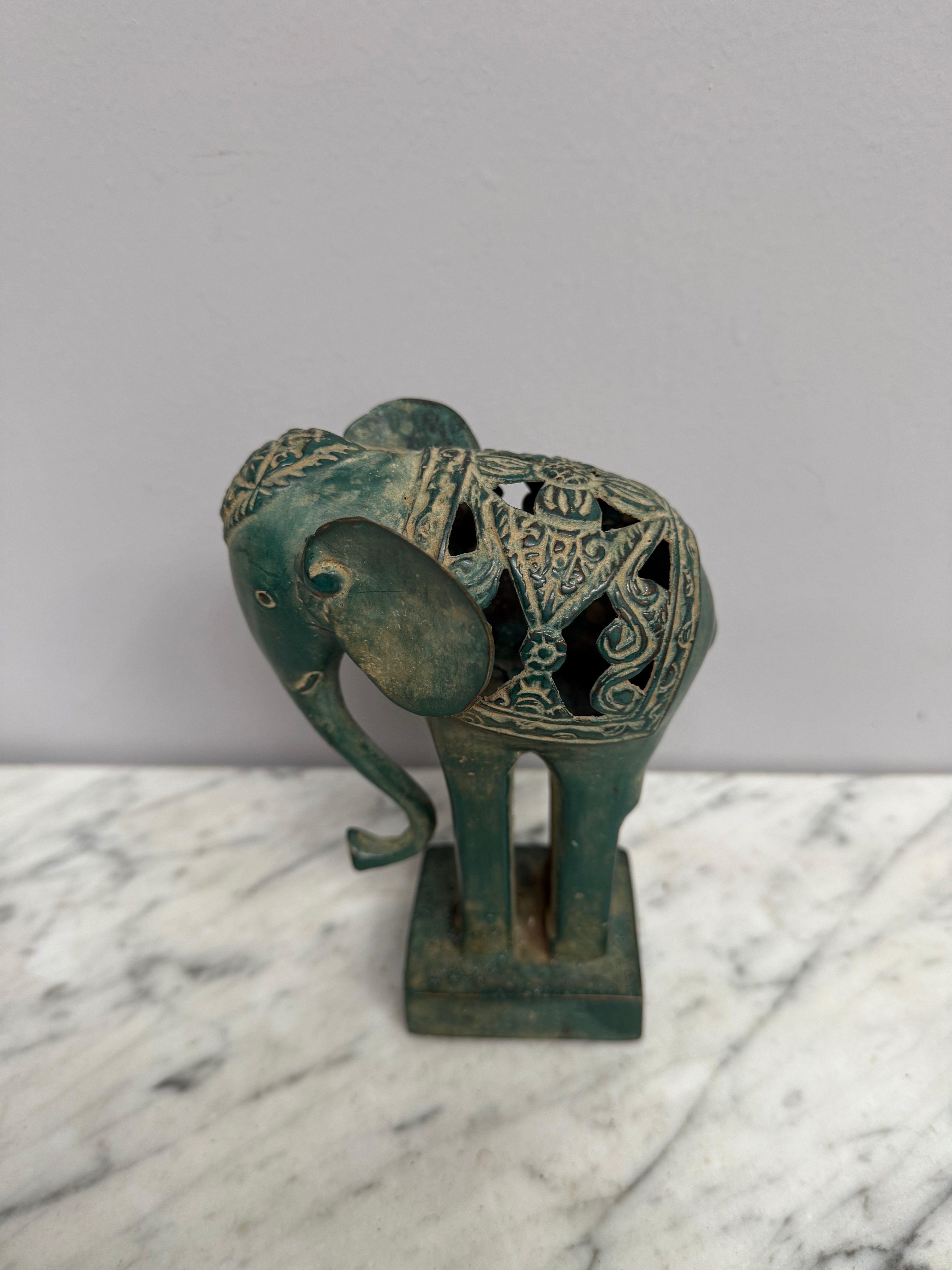 Vintage Patinated Brass Elephant Sculpture | Antique & Vintage | Moonee Ponds Antiques | Australia Wide Delivery