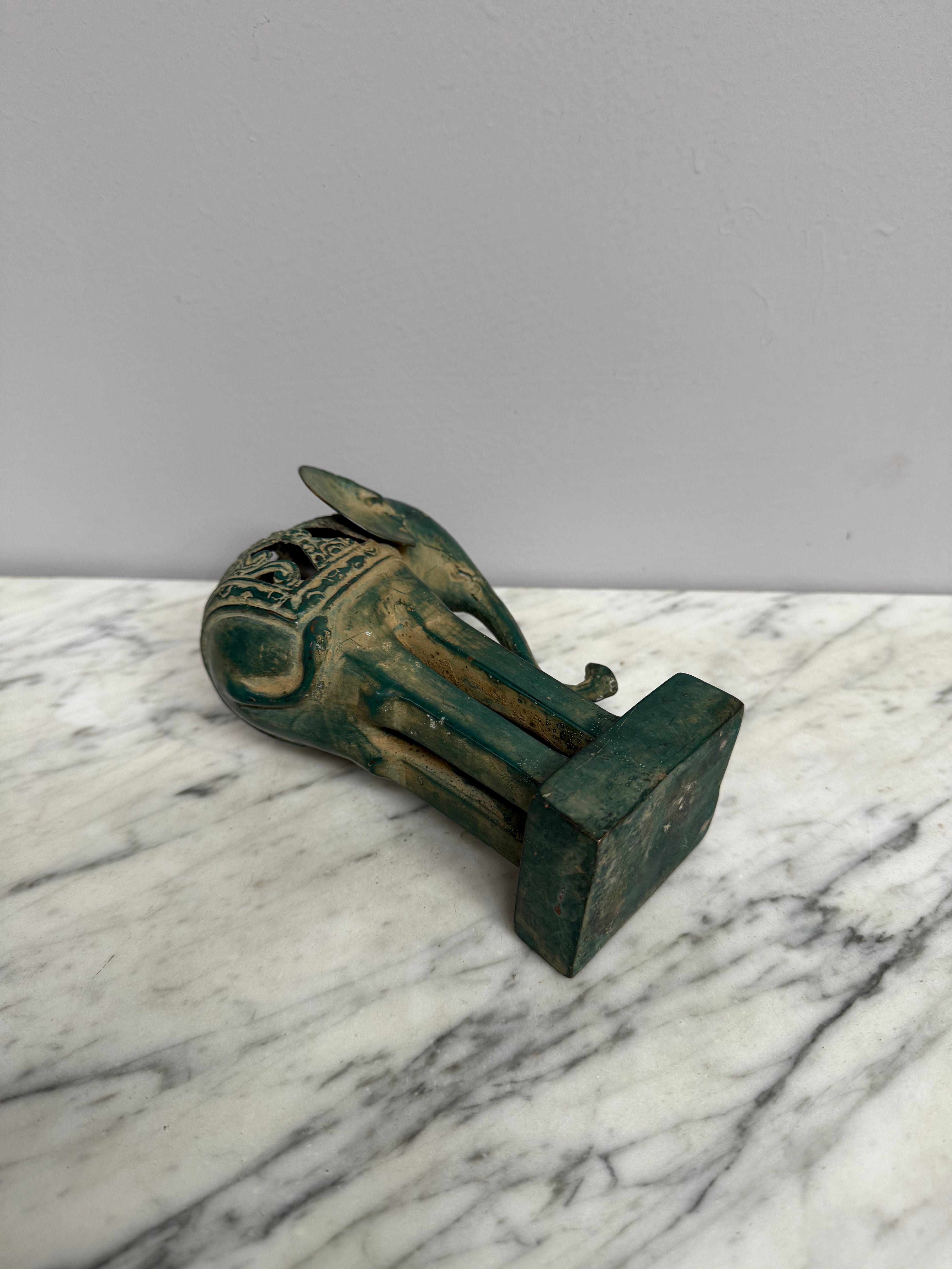 Vintage Patinated Brass Elephant Sculpture | Antique & Vintage | Moonee Ponds Antiques | Australia Wide Delivery