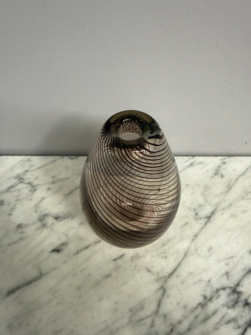 Willy Johannsson For Hadeland Scandinavian Glass Vase
