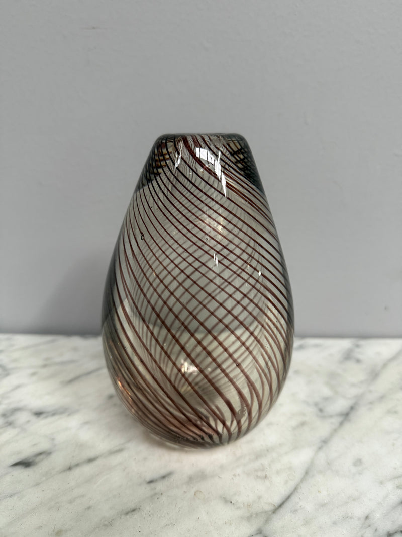 Willy Johannsson For Hadeland Scandinavian Glass Vase