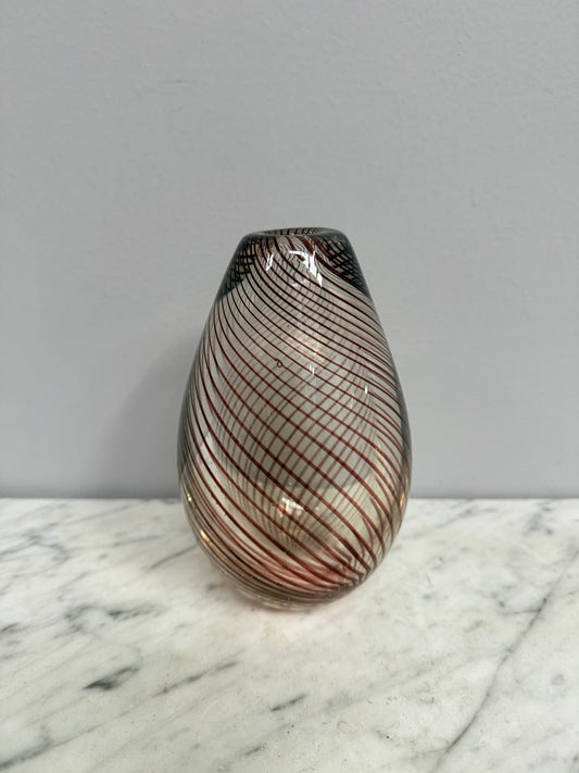 Willy Johannsson For Hadeland Scandinavian Glass Vase