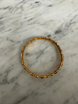 Vintage Gold Tone & Multi Stone Bangle | Antique & Vintage | Moonee Ponds Antiques | Australia Wide Delivery