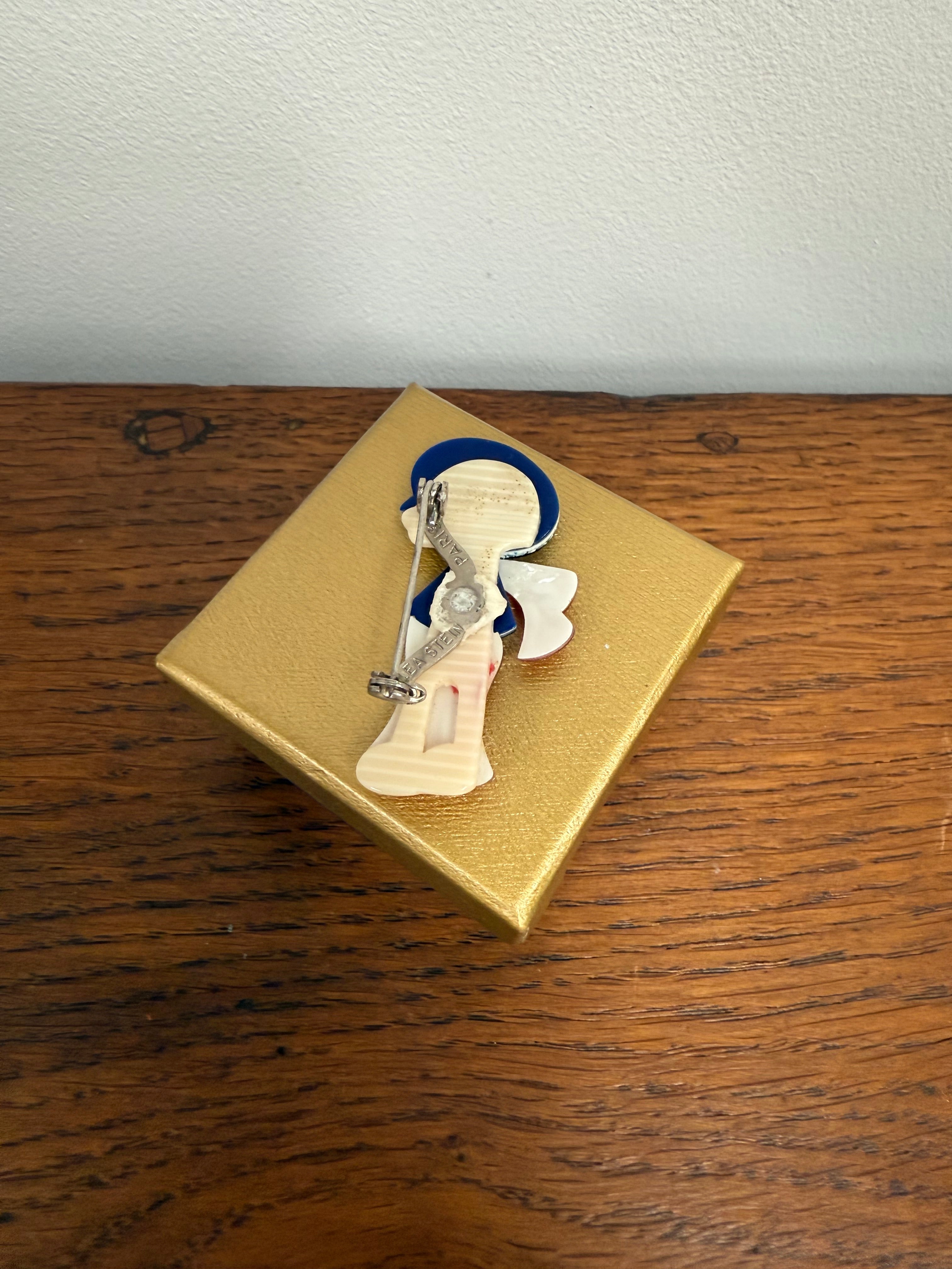 Lea Stein Little Boy Brooch | Antique & Vintage | Moonee Ponds Antiques | Australia Wide Delivery