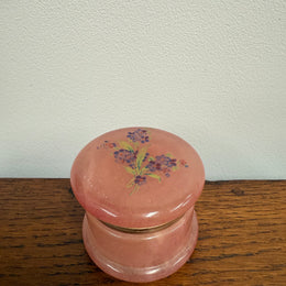 Pretty Pink Alabaster Hinged Trinket Box