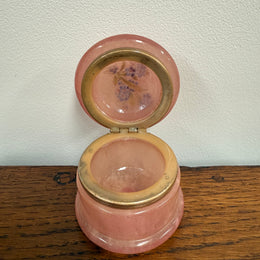Pretty Pink Alabaster Hinged Trinket Box