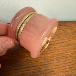Pretty Pink Alabaster Hinged Trinket Box