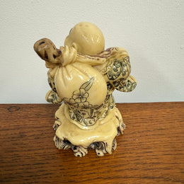 Vintage Resin Hand Painted Laughing Buddha