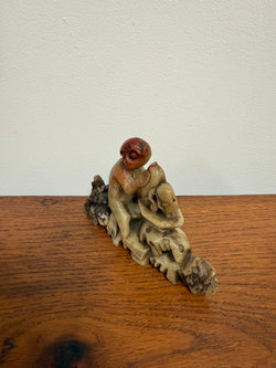 Vintage Carved Soapstone Monkey & Fruit | Antique & Vintage | Moonee Ponds Antiques | Australia Wide Delivery