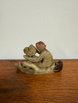Vintage Carved Soapstone Monkey & Fruit | Antique & Vintage | Moonee Ponds Antiques | Australia Wide Delivery