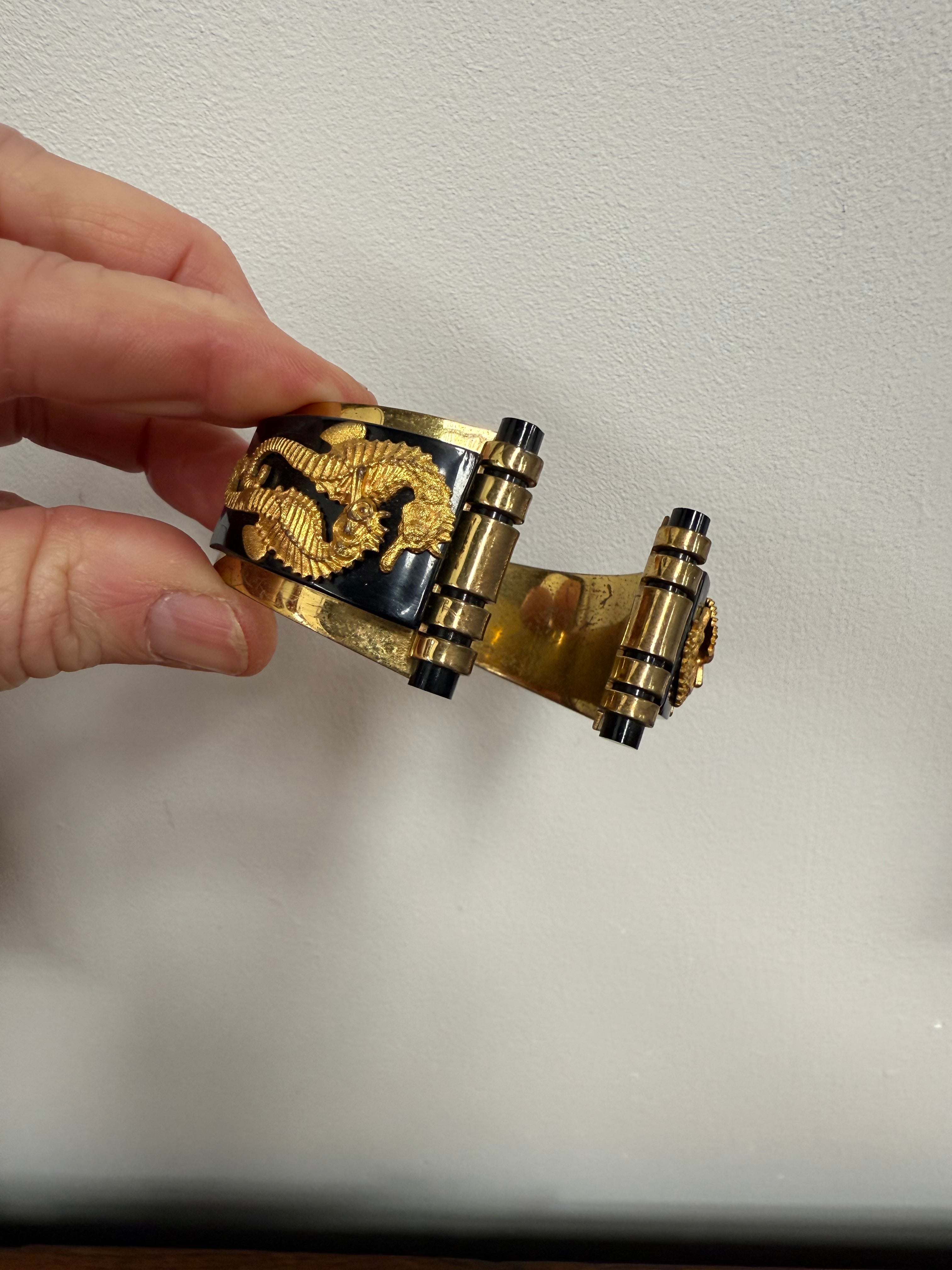 Art Deco Jean Painleve Seahorse Suite - Bracelet & Dress Clips | Antique & Vintage | Moonee Ponds Antiques | Australia Wide Delivery