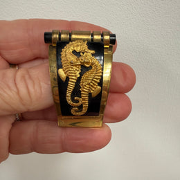 Art Deco Jean Painleve Seahorse Suite - Bracelet & Dress Clips