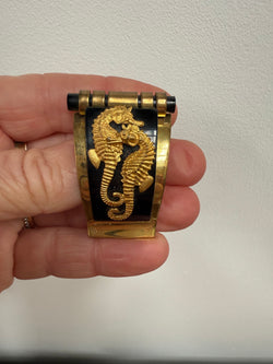 Art Deco Jean Painleve Seahorse Suite - Bracelet & Dress Clips | Antique & Vintage | Moonee Ponds Antiques | Australia Wide Delivery