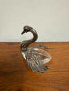 Antique Sterling Silver (925) Crystal Swan Salt Cellar | Antique & Vintage | Moonee Ponds Antiques | Australia Wide Delivery