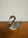 Antique Sterling Silver (925) Crystal Swan Salt Cellar | Antique & Vintage | Moonee Ponds Antiques | Australia Wide Delivery