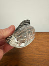 Antique Sterling Silver (925) Crystal Swan Salt Cellar | Antique & Vintage | Moonee Ponds Antiques | Australia Wide Delivery